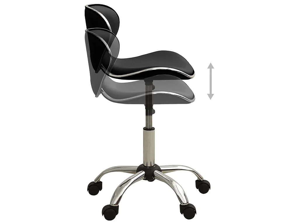 Tabouret de bureau Noir Similicuir SEF96429