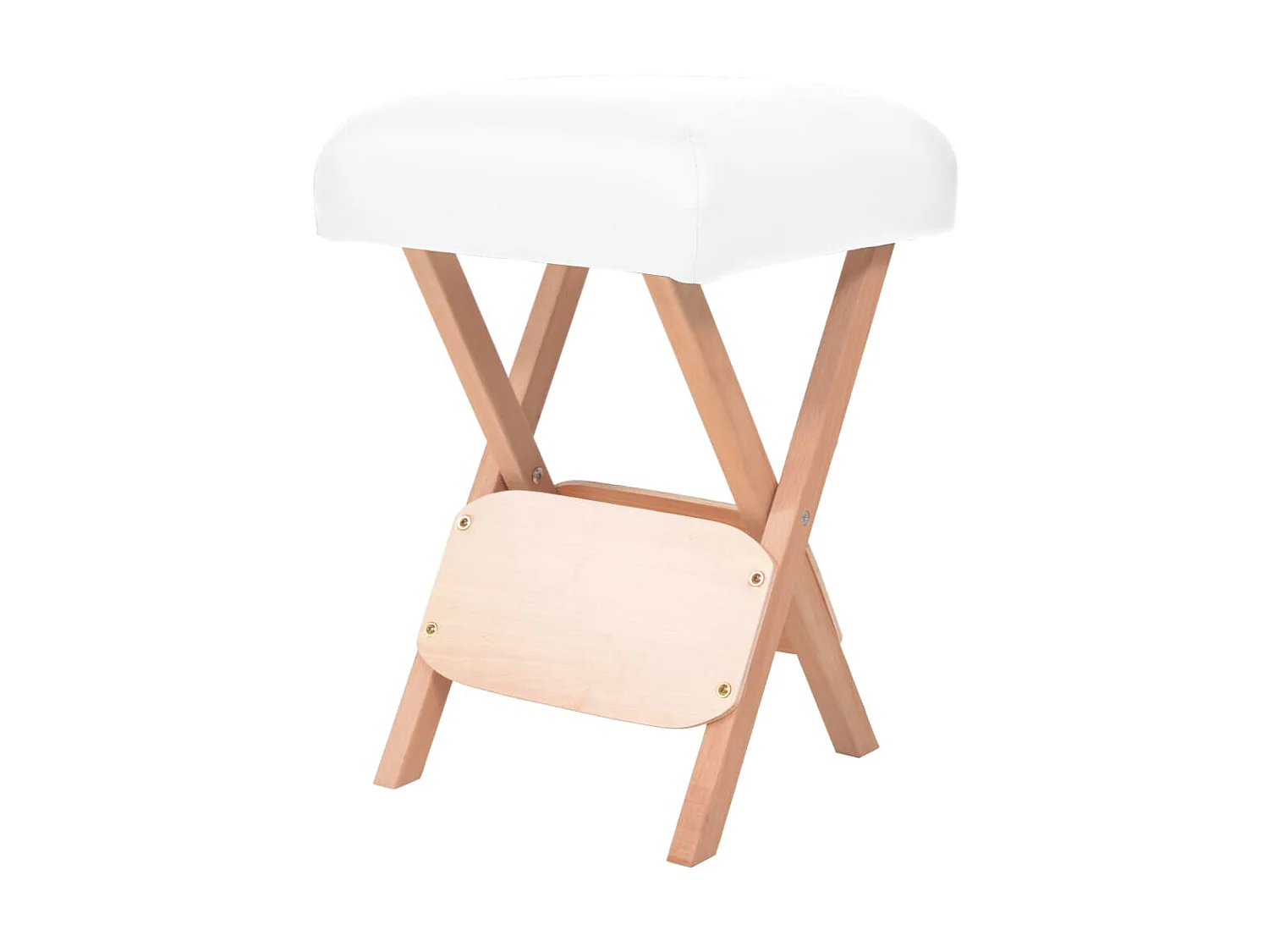 Banco de massagem dobrável assento c/ 12 cm de espessura branco PT381723