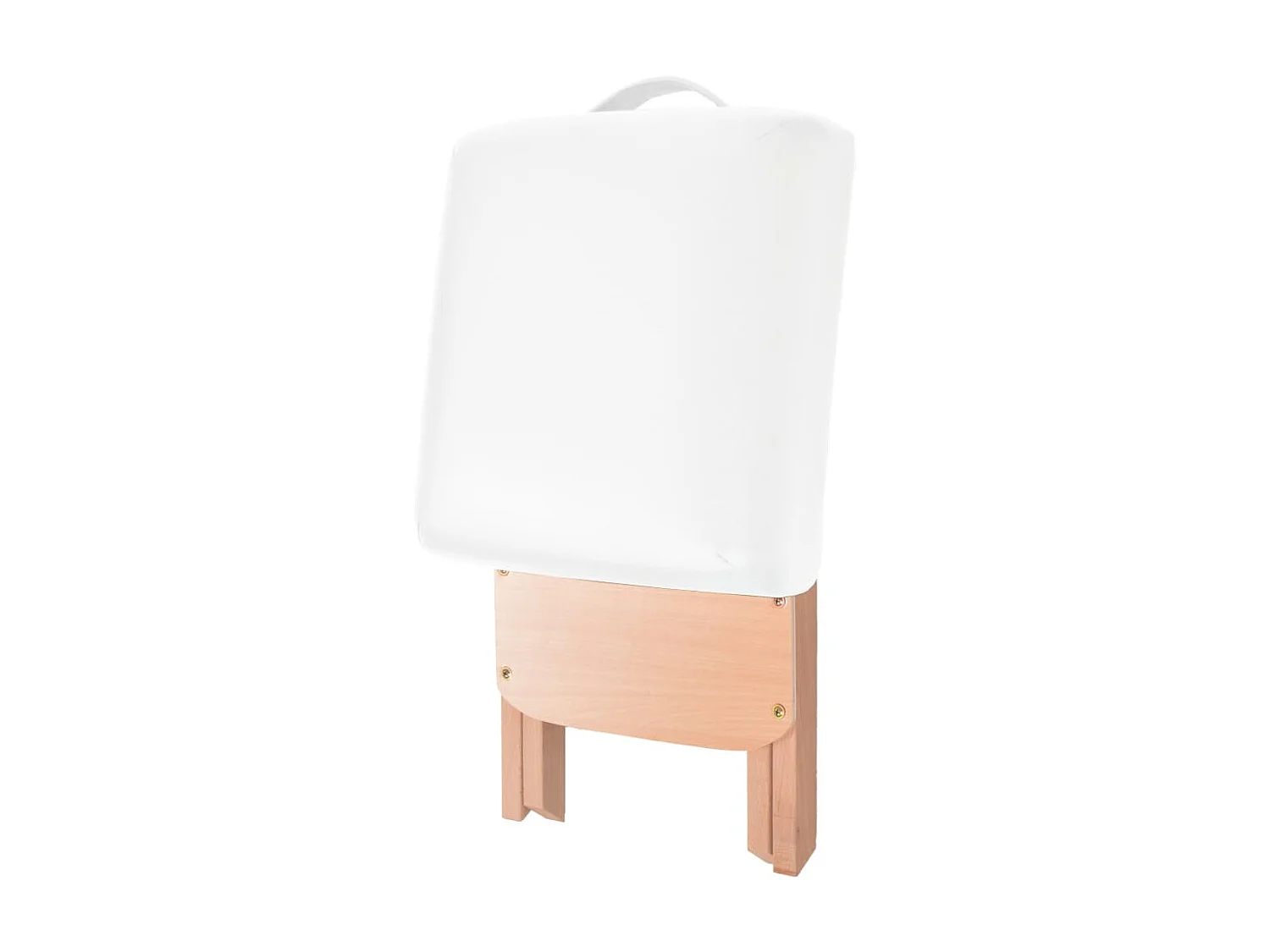 Tabouret de massage pliant avec siège 12 cm d'épaisseur Blanc SEF31201
