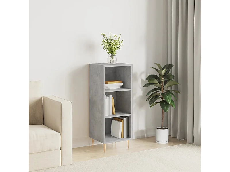 Sideboard Lowboard - Betongrau 34,5x32,5x90 cm Holzwerkstoff -RM79395