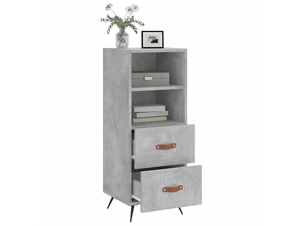 Sideboard Lowboard - Betongrau 34,5x34x90 cm Holzwerkstoff -RM37020