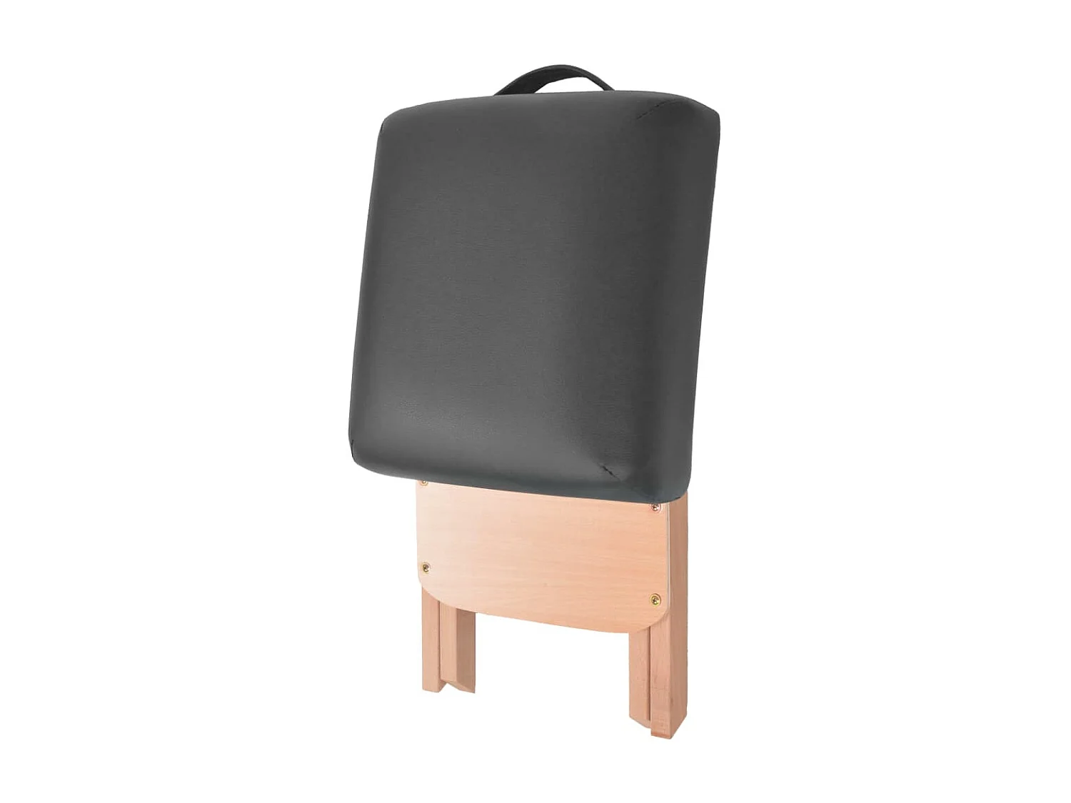 Taburete de masaje plegable 12 cm grosor y 2 cabezales negro ES31038