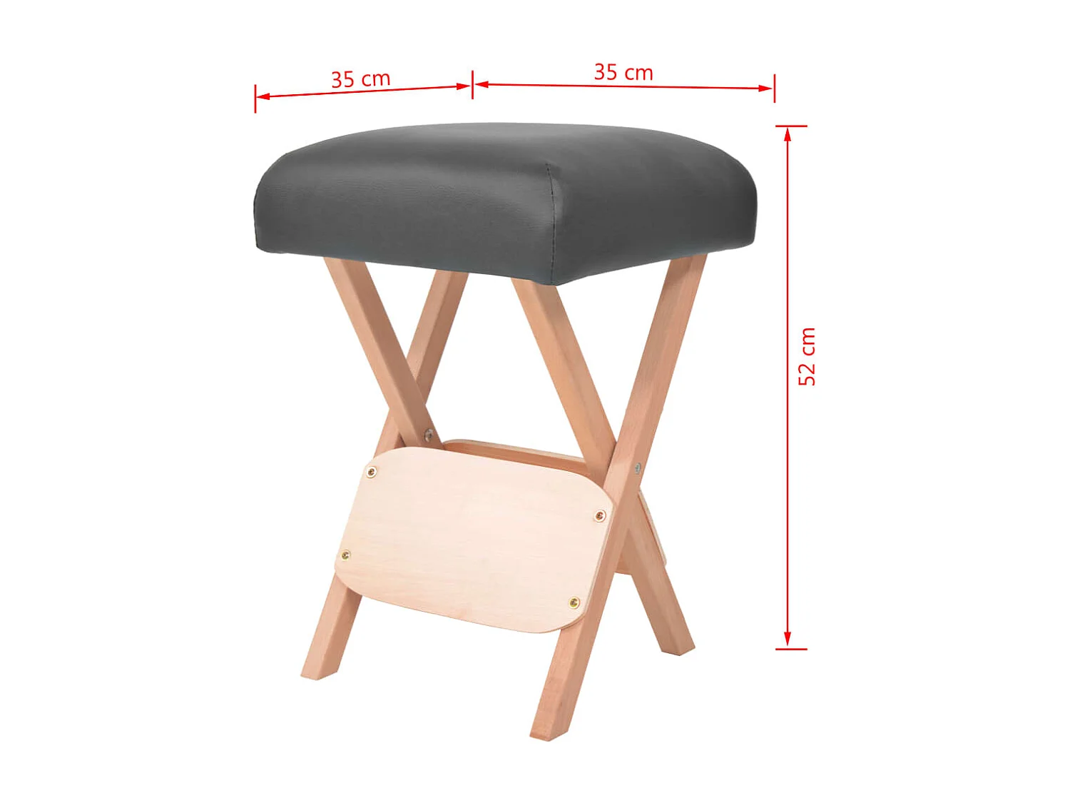 Taburete de masaje plegable 12 cm grosor y 2 cabezales negro ES31038