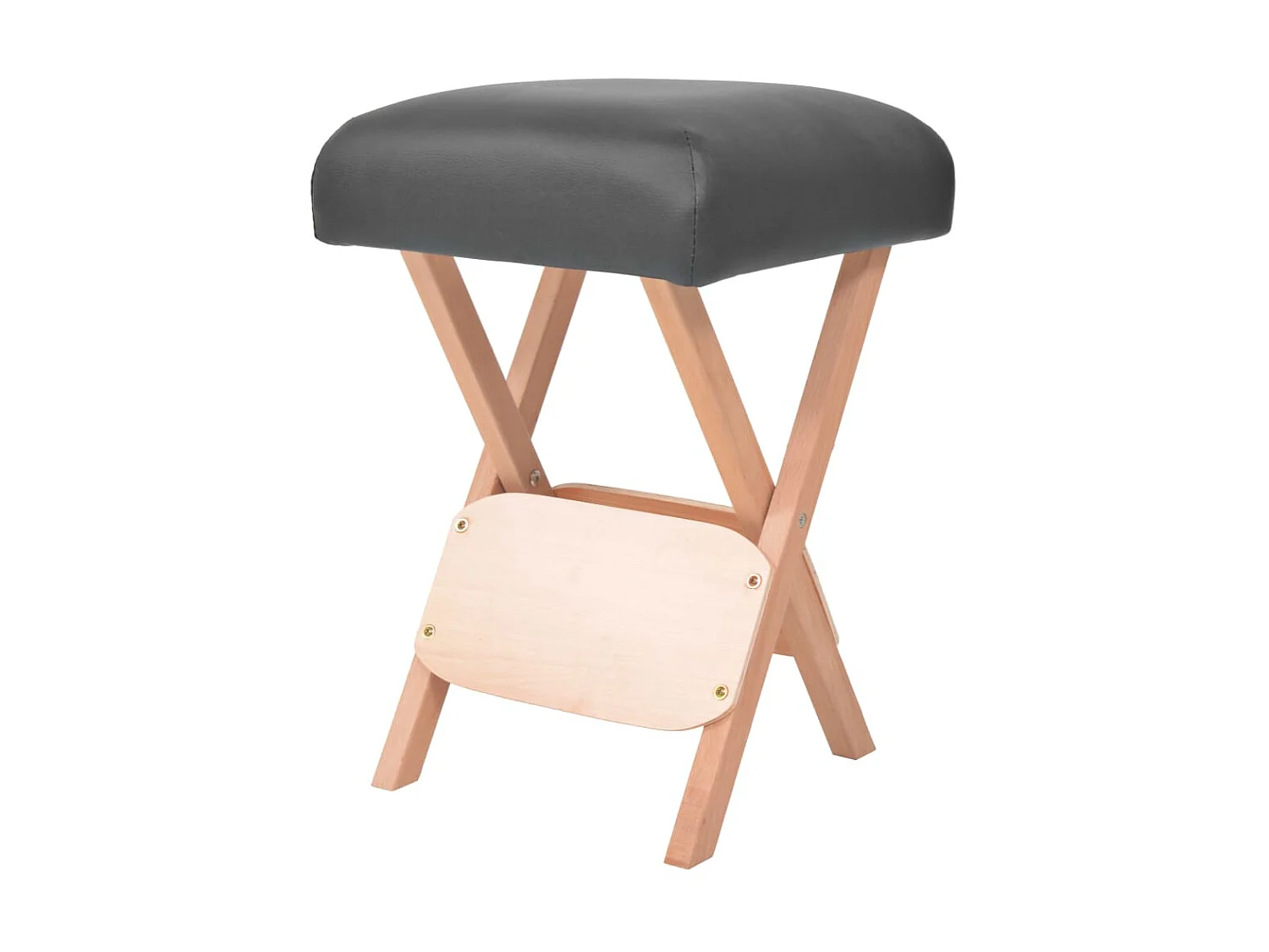 Taburete de masaje plegable 12 cm grosor y 2 cabezales negro ES31038