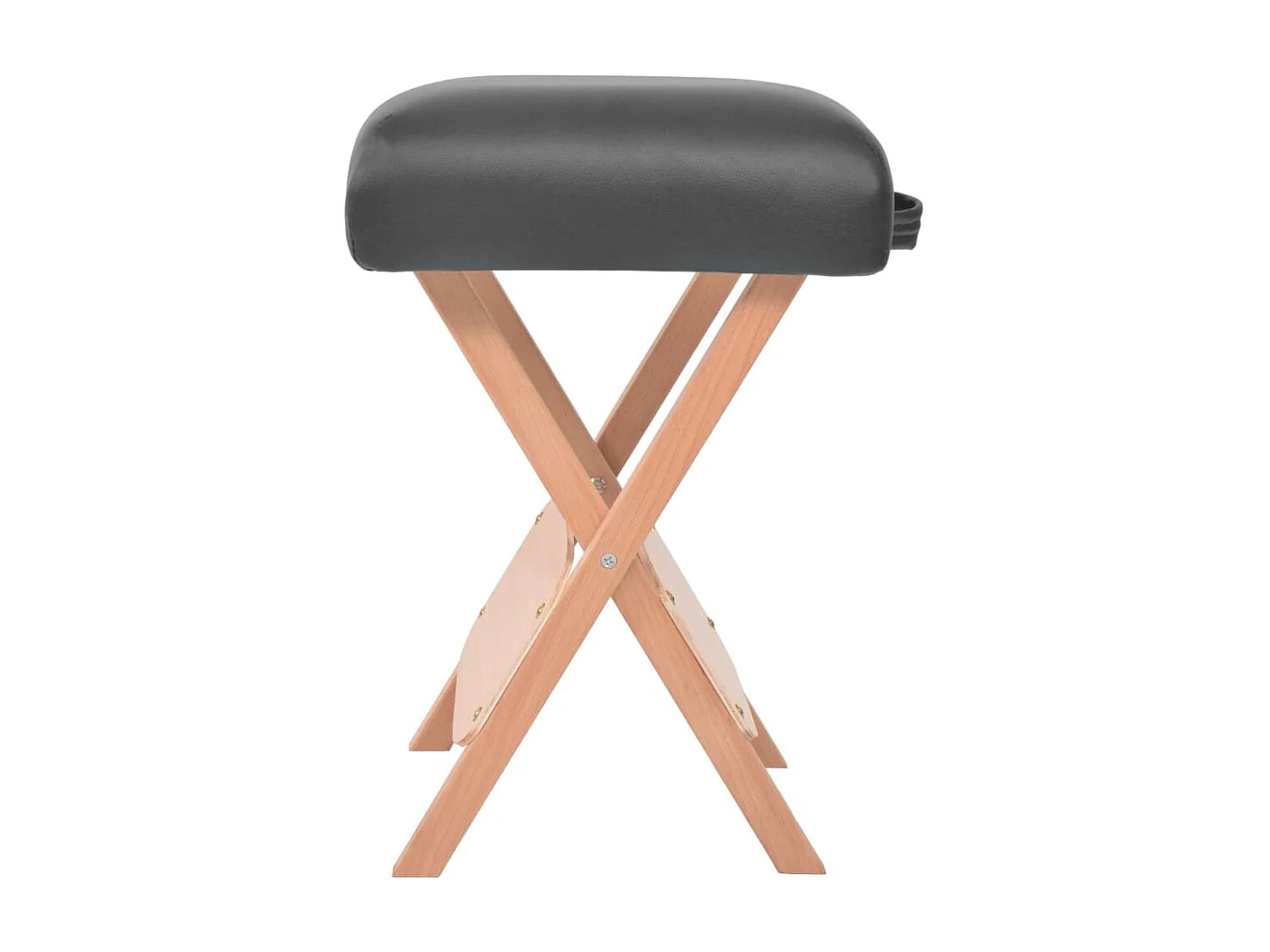 Taburete de masaje plegable 12 cm grosor y 2 cabezales negro ES31038