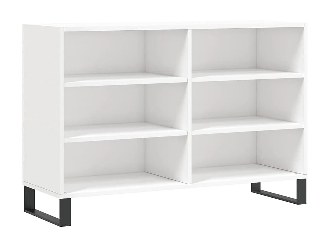 Sideboard Lowboard - Hochglanz-Weiß 103,5x35x70 cm Holzwerkstoff -RM51971