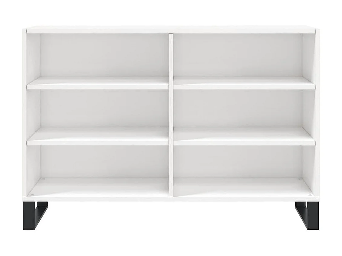 Sideboard Lowboard - Hochglanz-Weiß 103,5x35x70 cm Holzwerkstoff -RM51971