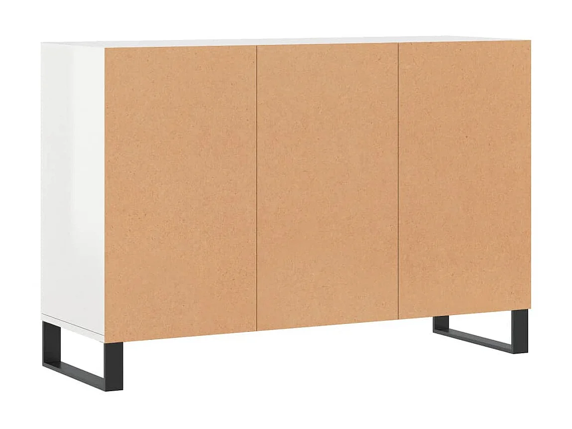 Sideboard Lowboard - Hochglanz-Weiß 103,5x35x70 cm Holzwerkstoff -RM51971