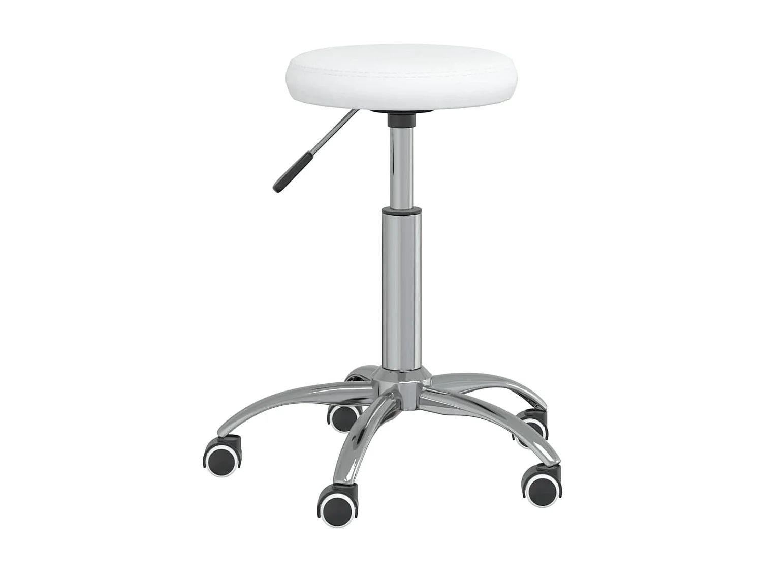 Taburete de masaje cuero sintético blanco ES11149