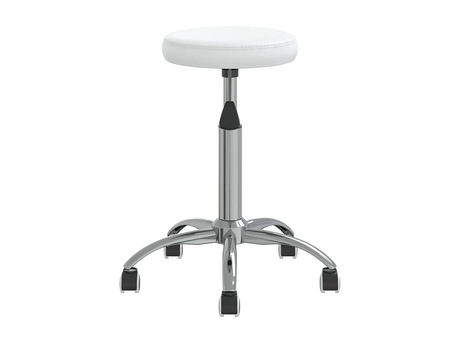 Taburete de masaje cuero sintético blanco ES11149