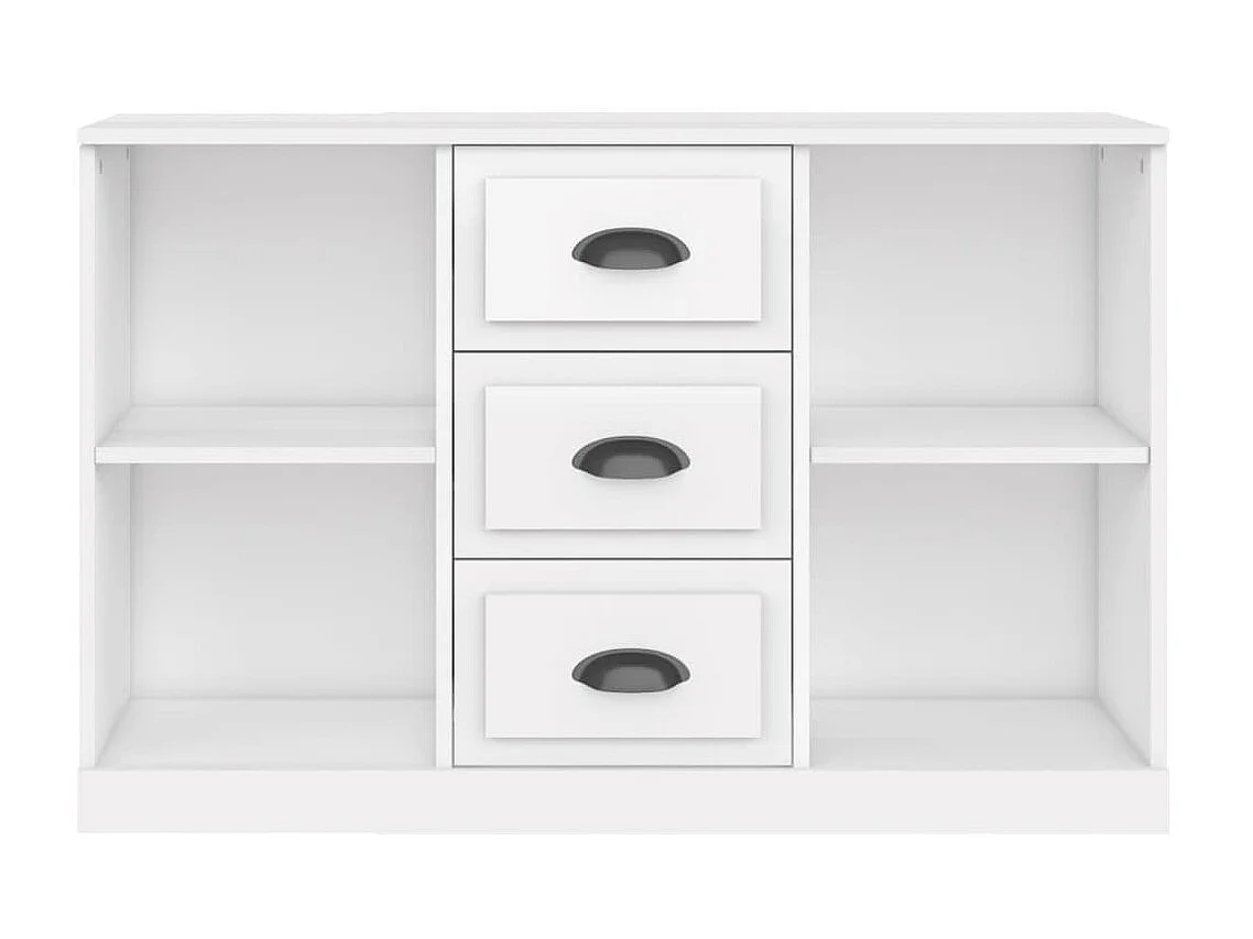 Sideboard Lowboard - Hochglanz-Weiß 104,5x35,5x67,5 cm Holzwerkstoff -RM77061