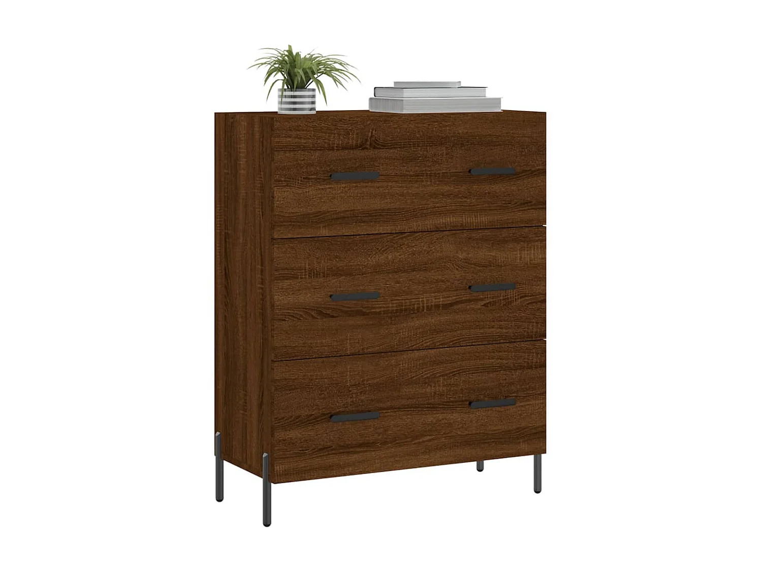 Sideboard Lowboard - Braun Eichen-Optik 69,5x34x90 cm Holzwerkstoff -RM38275
