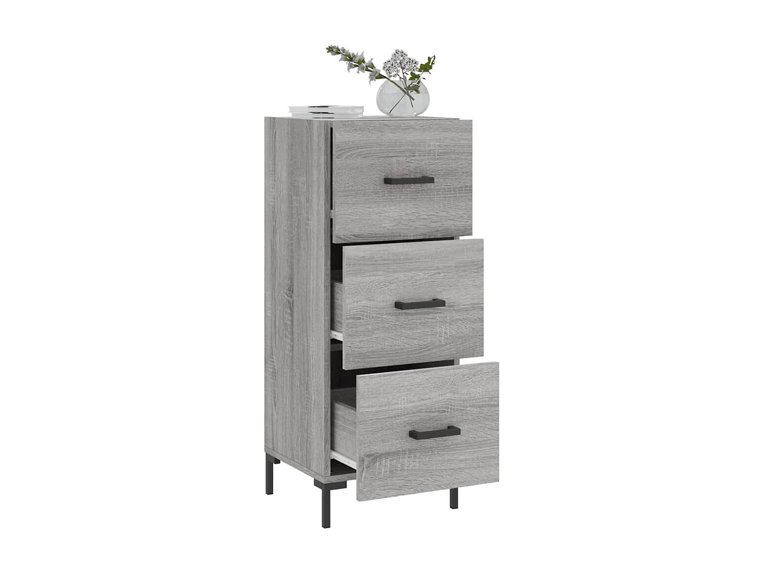 Sideboard Grau Sonoma - Lowboard 34,5x34x90 cm Holzwerkstoff -RM46091