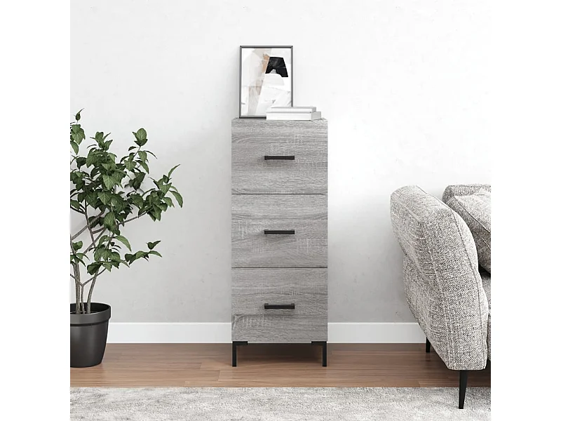 Sideboard Grau Sonoma - Lowboard 34,5x34x90 cm Holzwerkstoff -RM46091