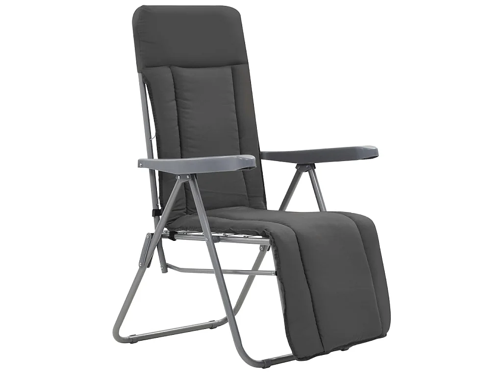 Chaises pliables de jardin avec coussins 2 pcs Gris SEF93283