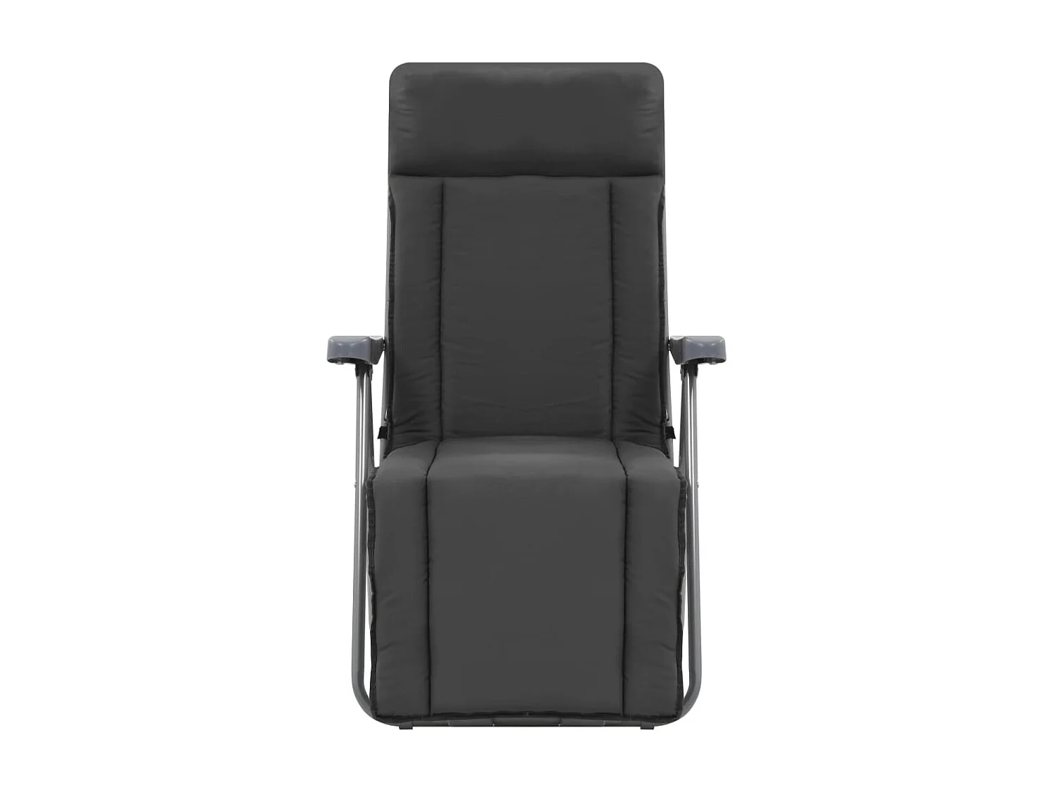 Chaises pliables de jardin avec coussins 2 pcs Gris SEF93283