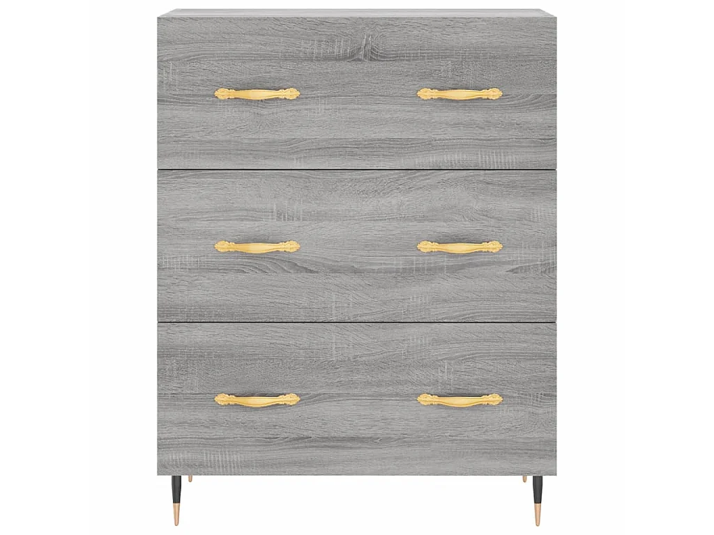 Sideboard Grau Sonoma - Lowboard 69,5x34x90 cm Holzwerkstoff -RM28492