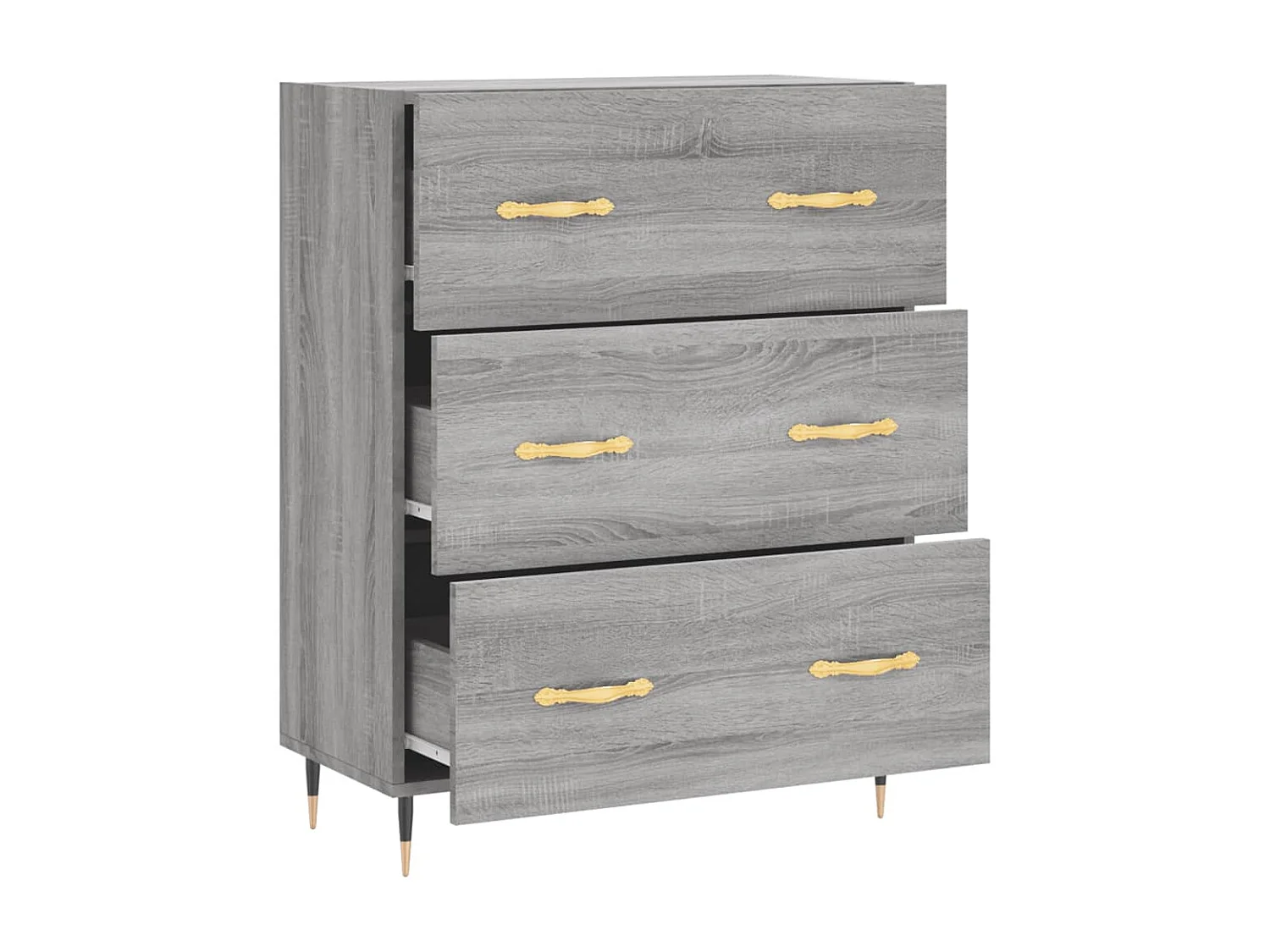 Sideboard Grau Sonoma - Lowboard 69,5x34x90 cm Holzwerkstoff -RM28492