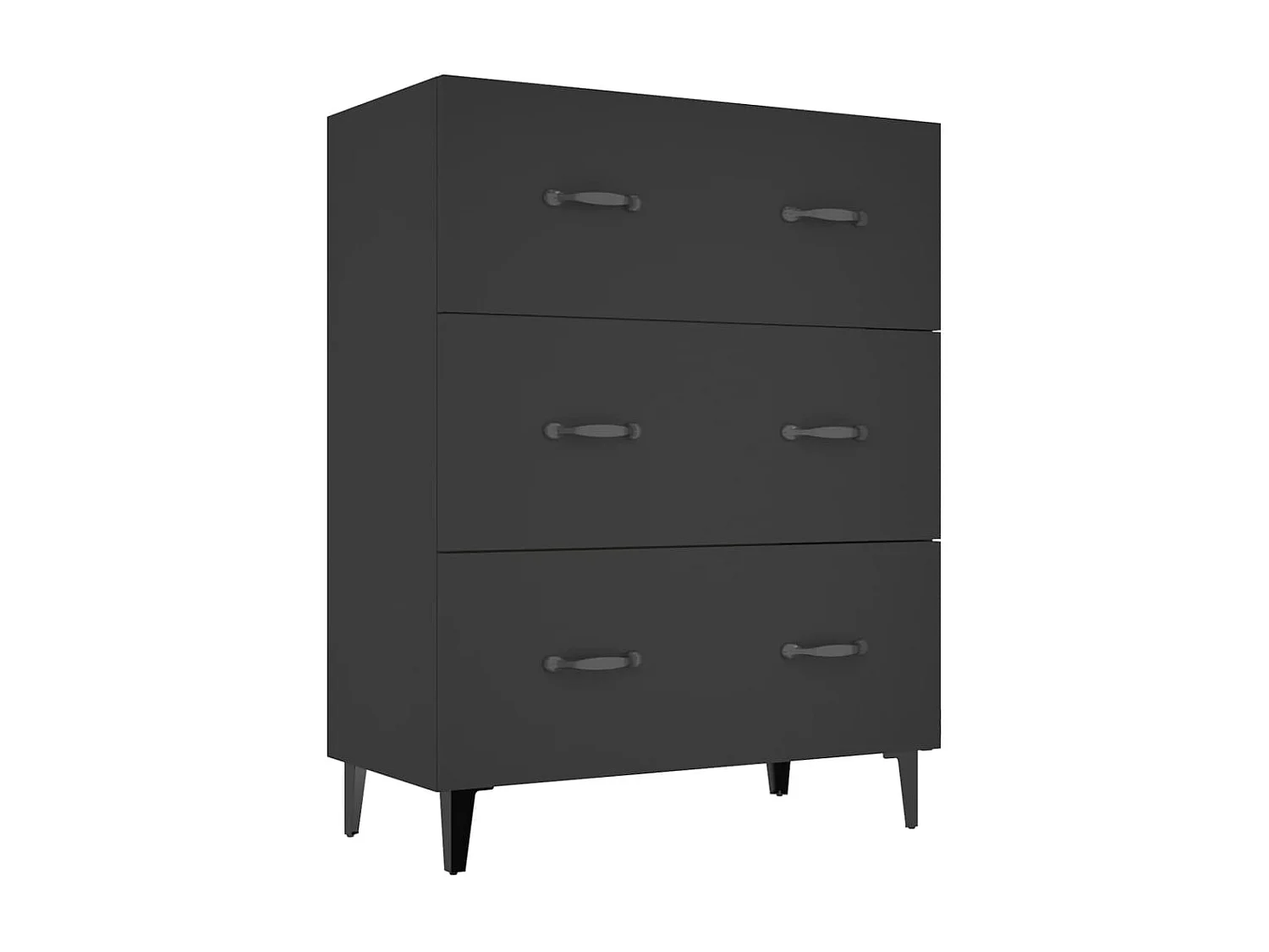 Sideboard Schwarz Anrichte 69,5x34x90 cm Holzwerkstoff -RM38856