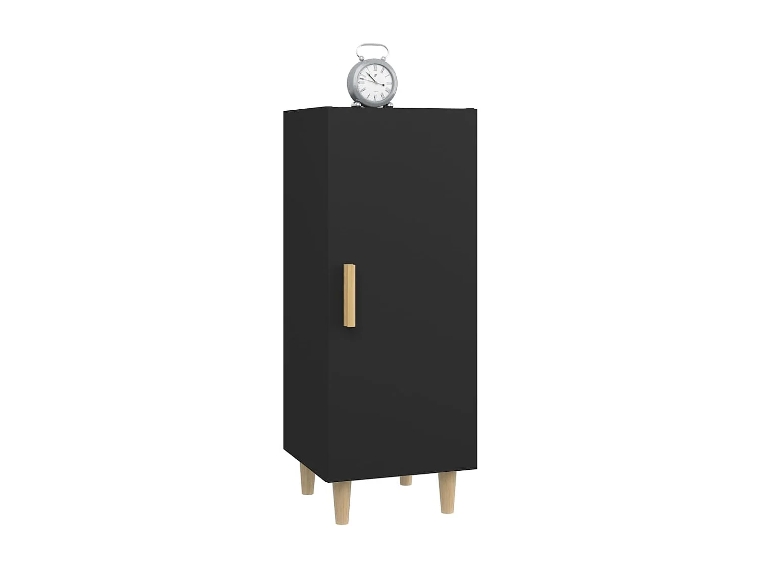 Sideboard Schwarz Anrichte 34,5x34x90 cm Holzwerkstoff -RM56848