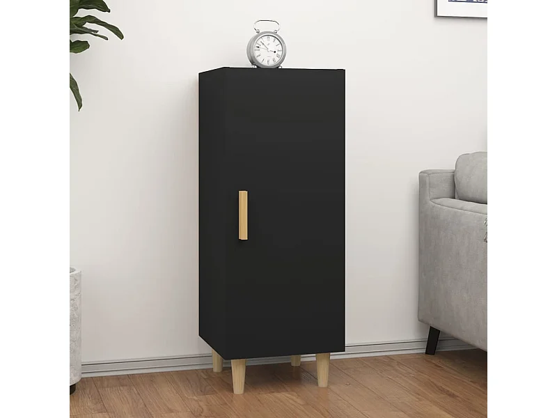 Sideboard Schwarz Anrichte 34,5x34x90 cm Holzwerkstoff -RM56848