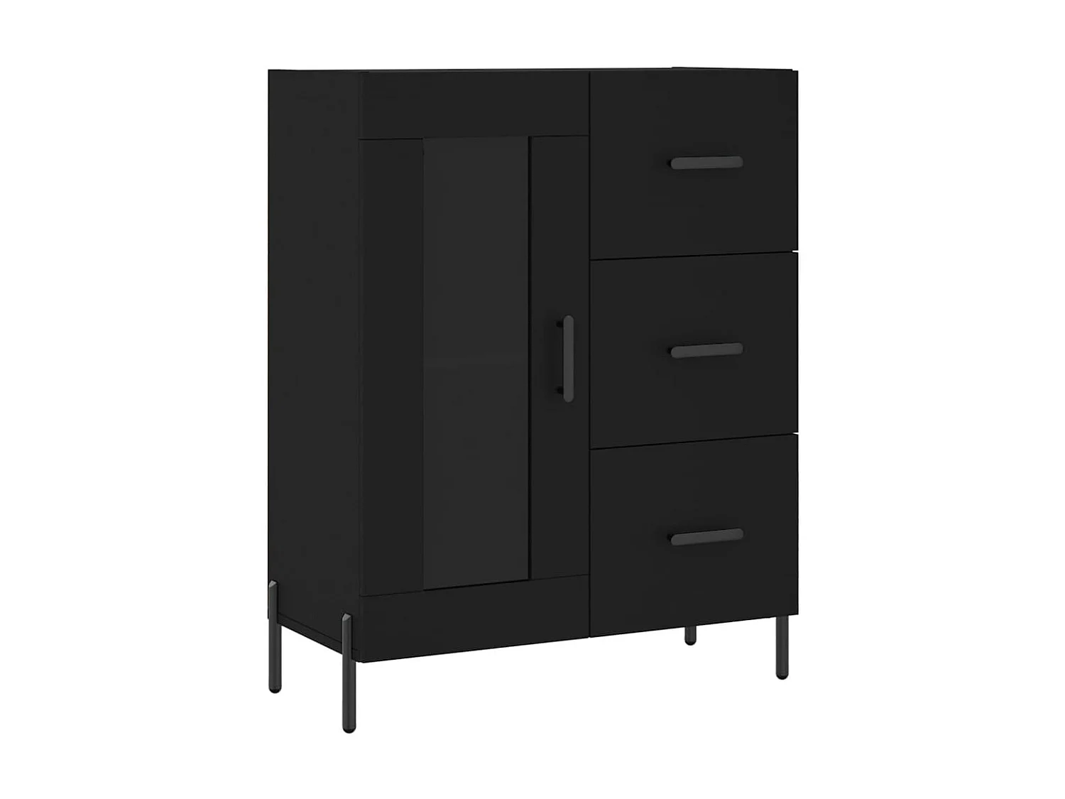 Sideboard Schwarz Anrichte 69,5x34x90 cm Holzwerkstoff -RM75323