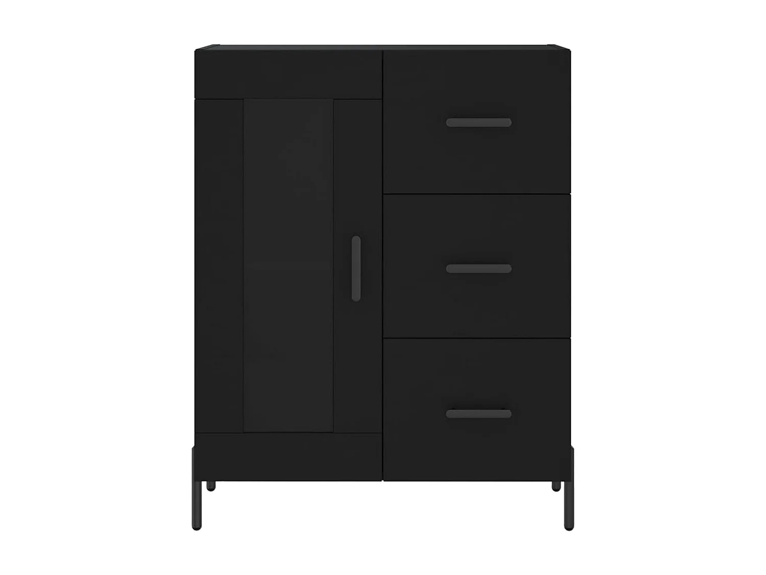 Sideboard Schwarz Anrichte 69,5x34x90 cm Holzwerkstoff -RM75323