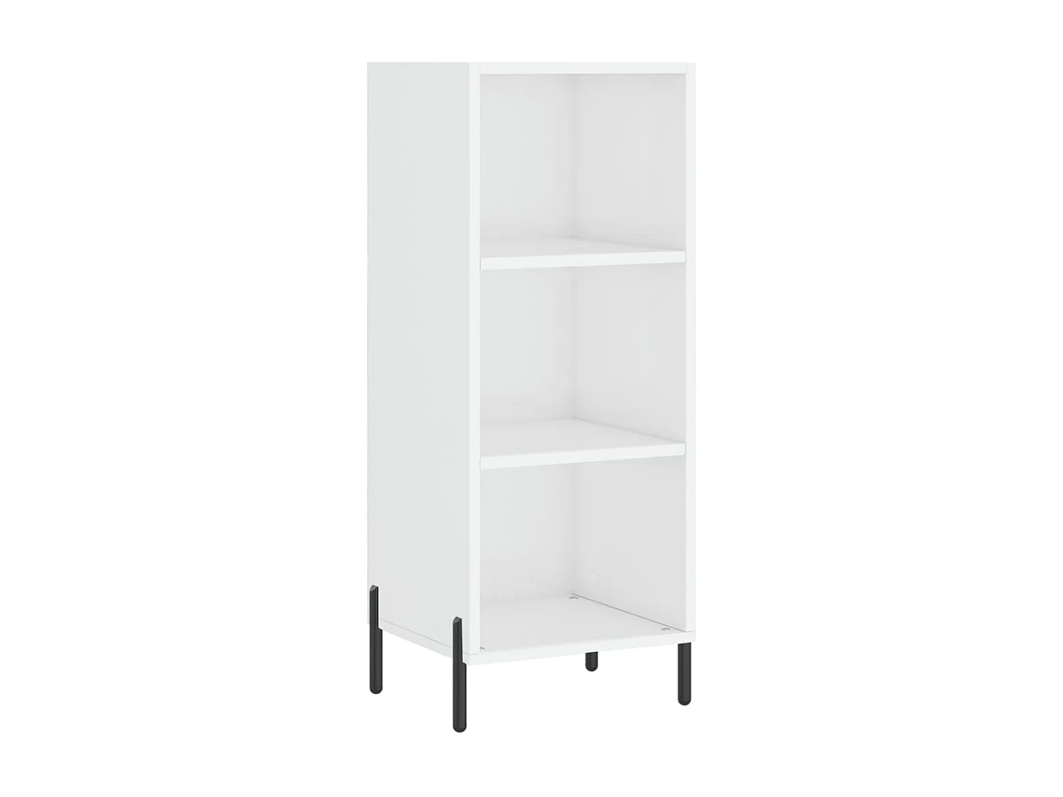 Sideboard Lowboard - Hochglanz-Weiß 34,5x32,5x90 cm Holzwerkstoff -RM18657