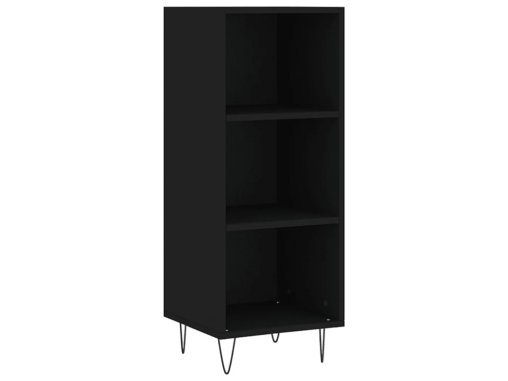 Sideboard Schwarz Anrichte 34,5x32,5x90 cm Holzwerkstoff -RM19303