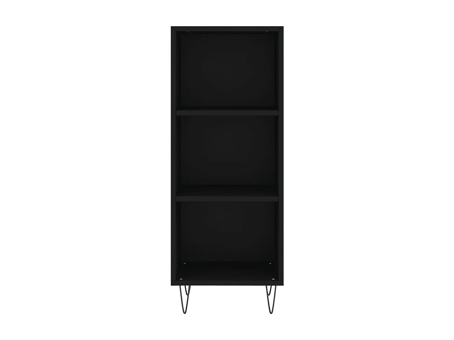 Sideboard Schwarz Anrichte 34,5x32,5x90 cm Holzwerkstoff -RM19303