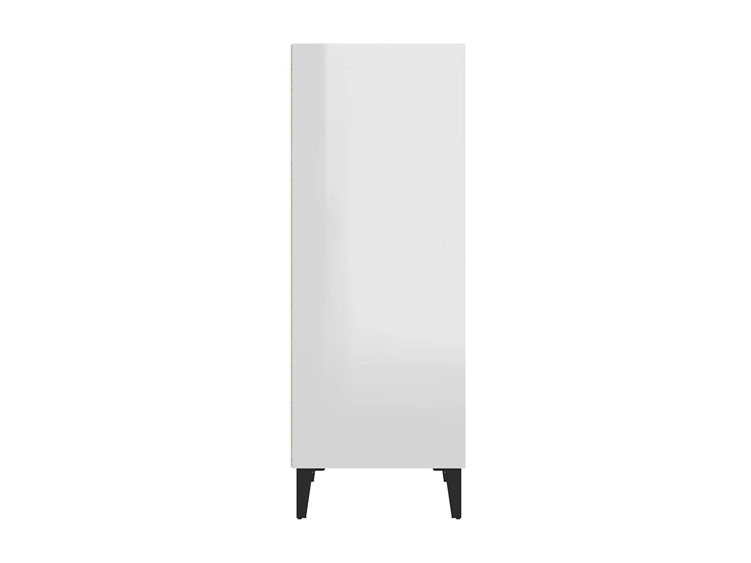 Sideboard Lowboard - Hochglanz-Weiß 34,5x32,5x90 cm Holzwerkstoff -RM99347