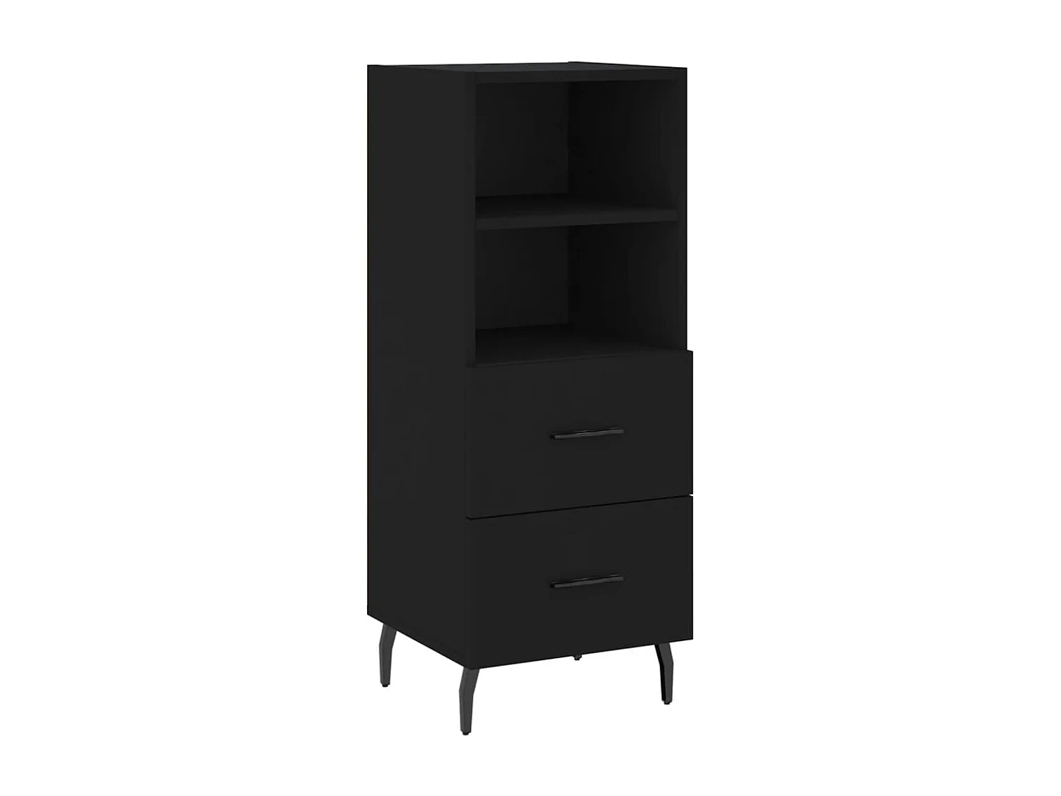 Sideboard Schwarz Anrichte 34,5x34x90 cm Holzwerkstoff -RM45708