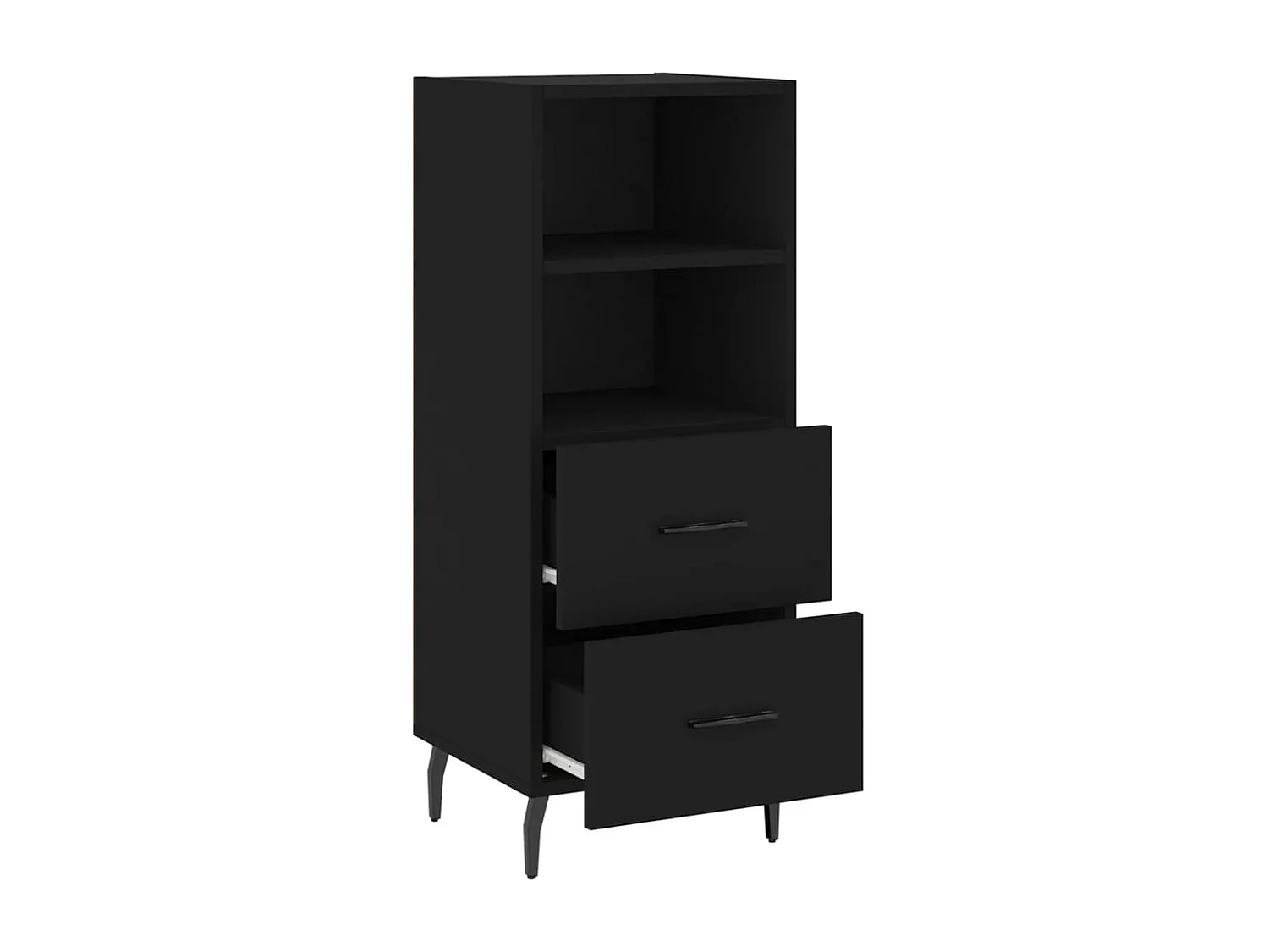 Sideboard Schwarz Anrichte 34,5x34x90 cm Holzwerkstoff -RM45708