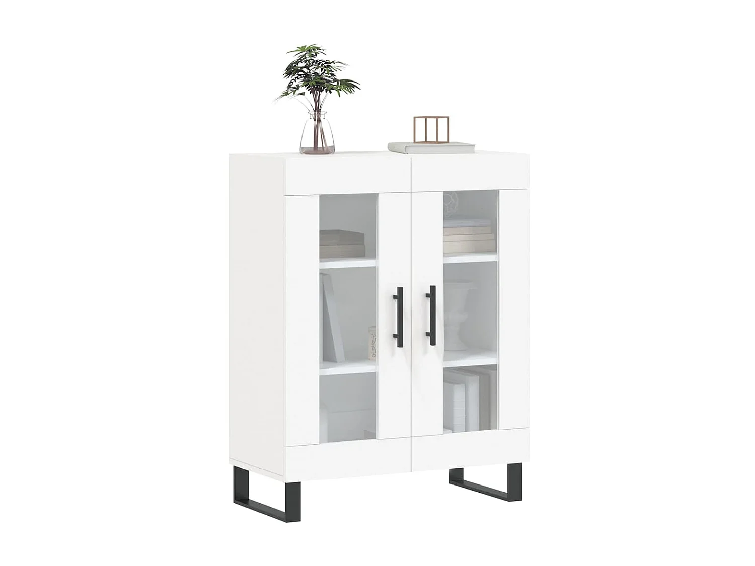 Sideboard Weiß Anrichte 69,5x34x90 cm Holzwerkstoff -RM71021