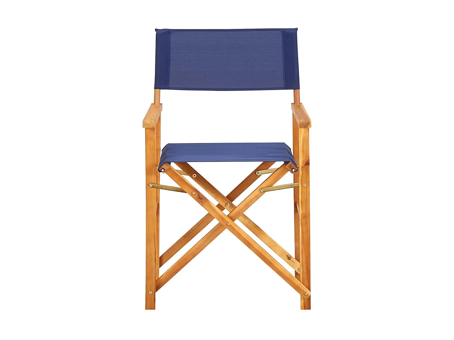 Regisseursstoel massief acaciahout blauw NL93006