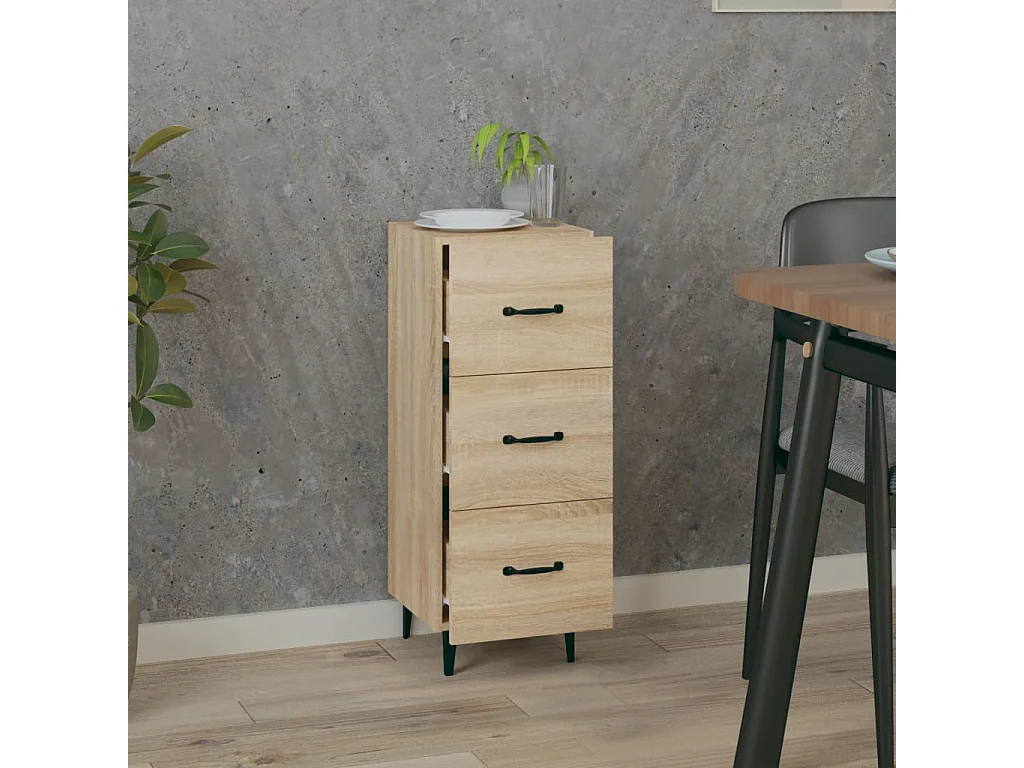 Sideboard Anrichte Sonoma-Eiche 34,5x34x90 cm Holzwerkstoff -RM82821