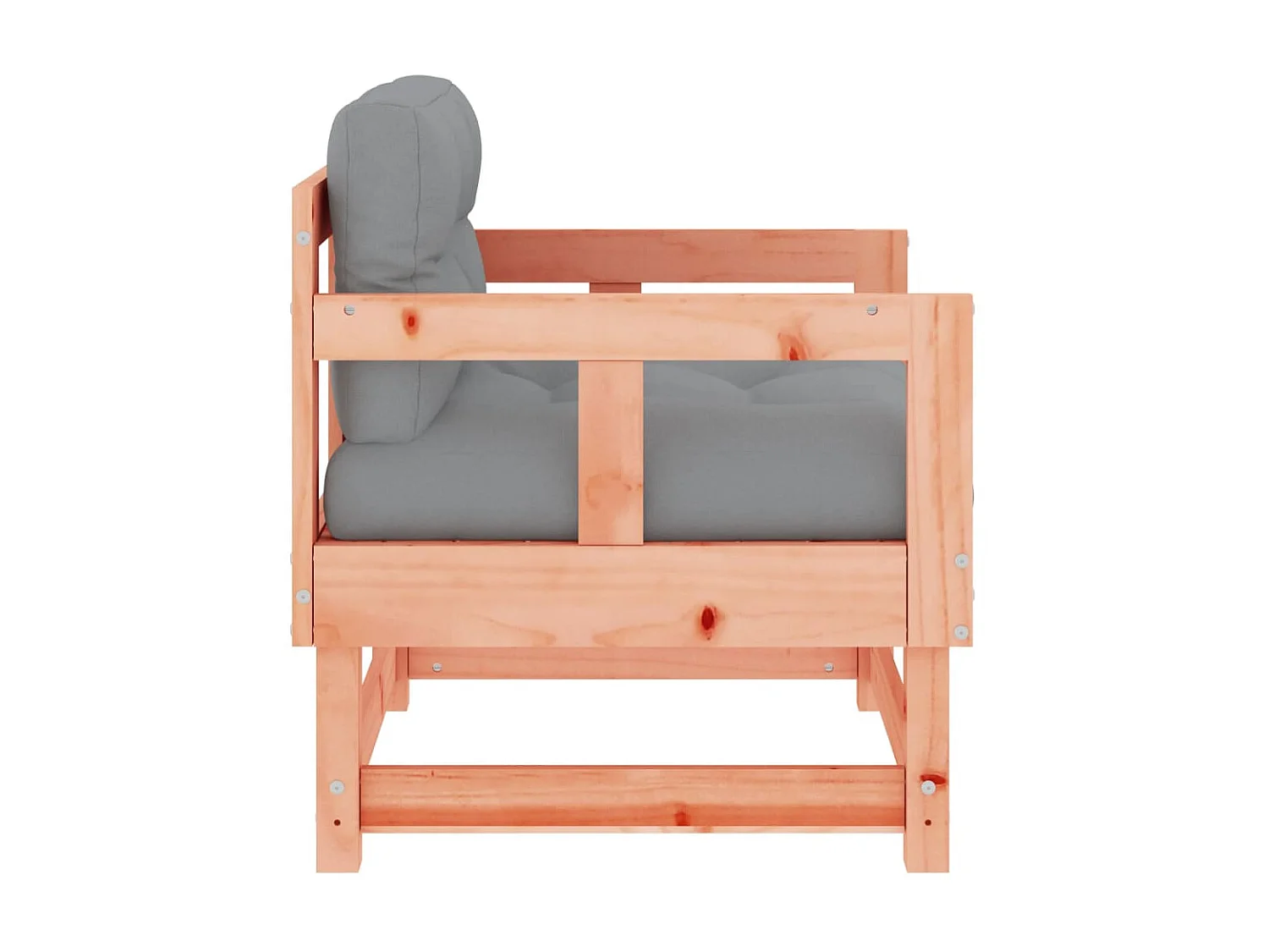 Sillones de jardín y cojines 2 uds madera maciza abeto Douglas ES11737