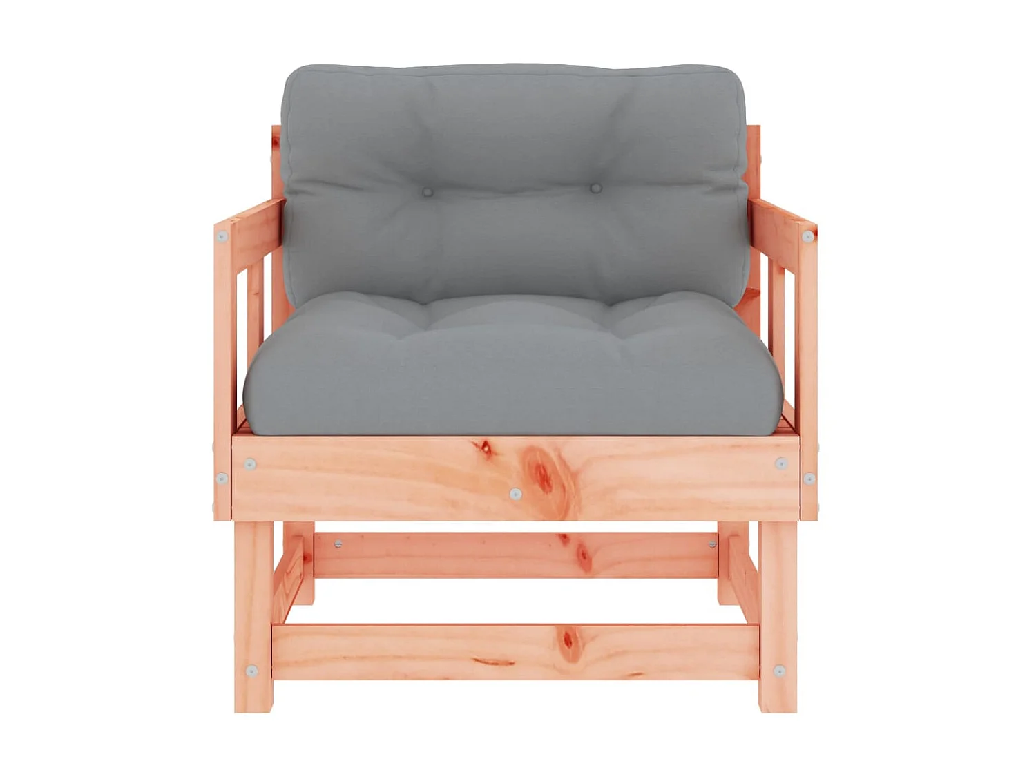 lot de 2 Chaises de jardin avec coussins bois massif douglas PWRS58424