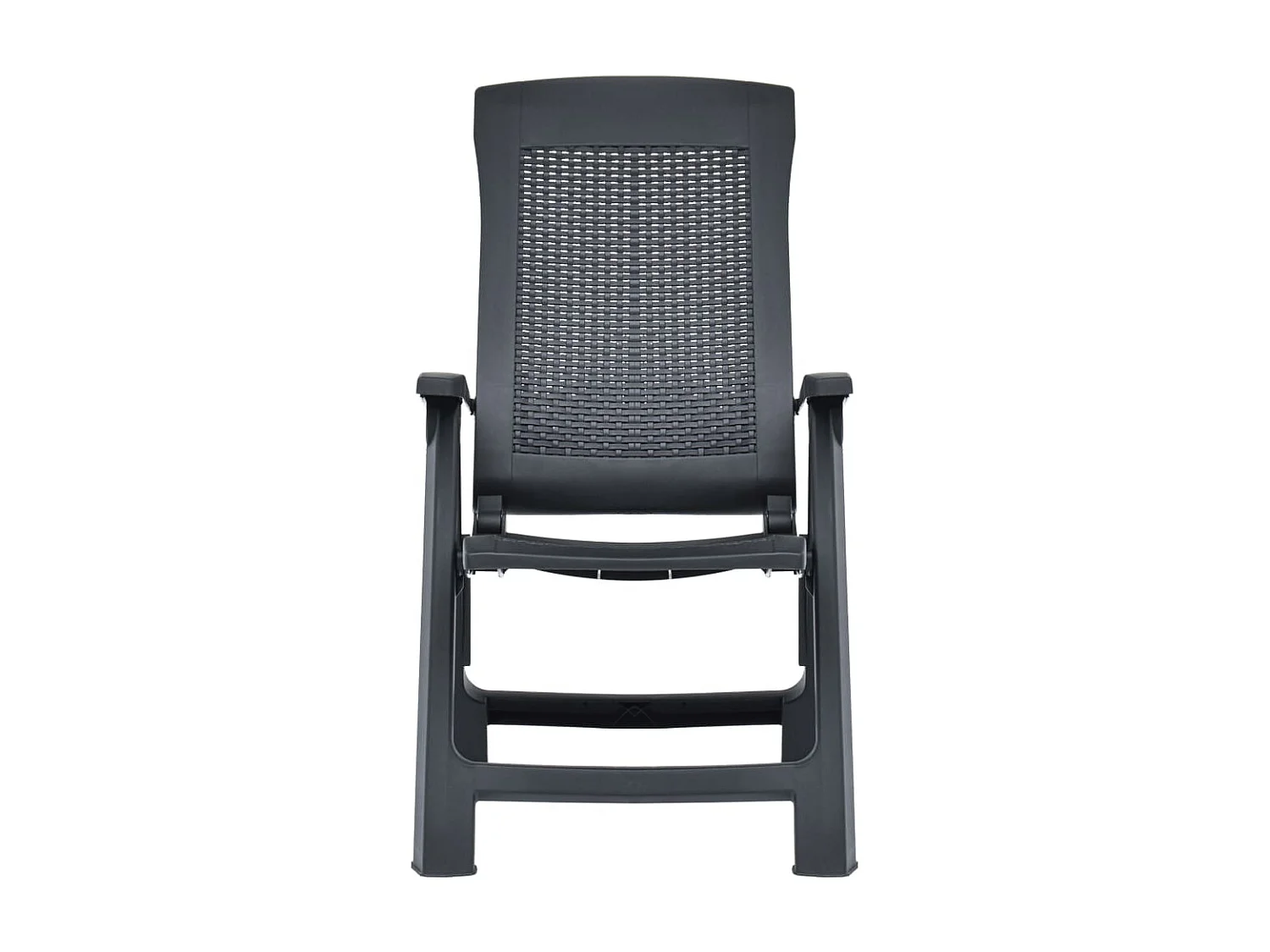 Chaises inclinables de jardin 2 pcs Plastique Anthracite SEF61726