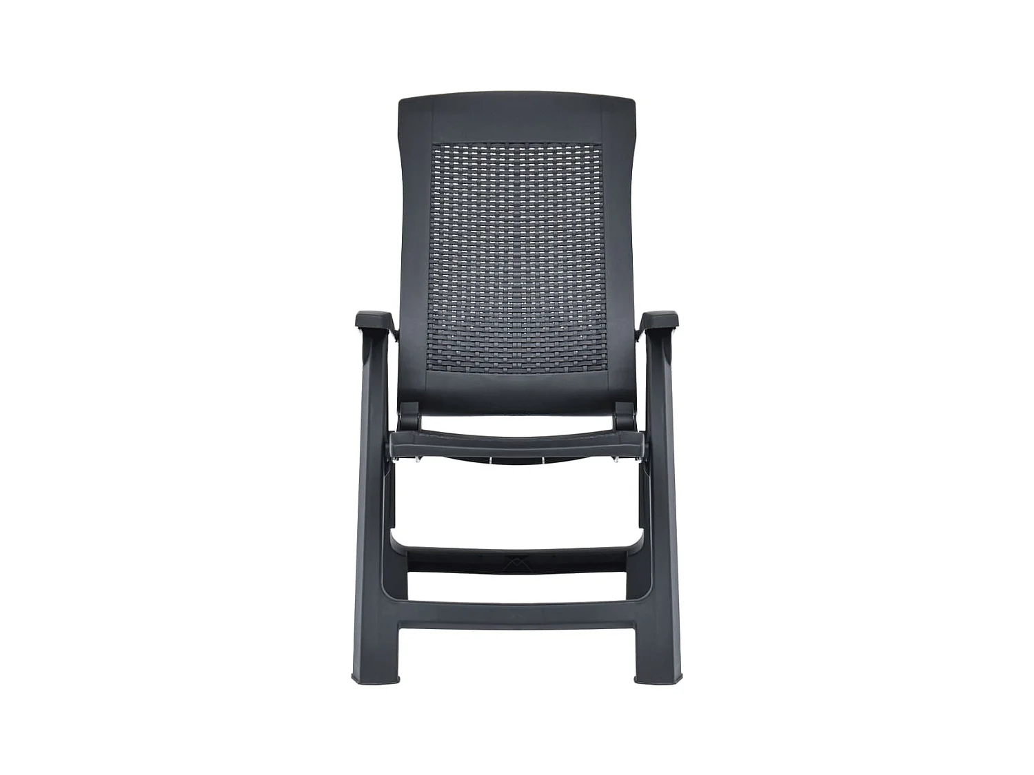 Chaises inclinables de jardin 2 pcs Plastique Anthracite SEF61726
