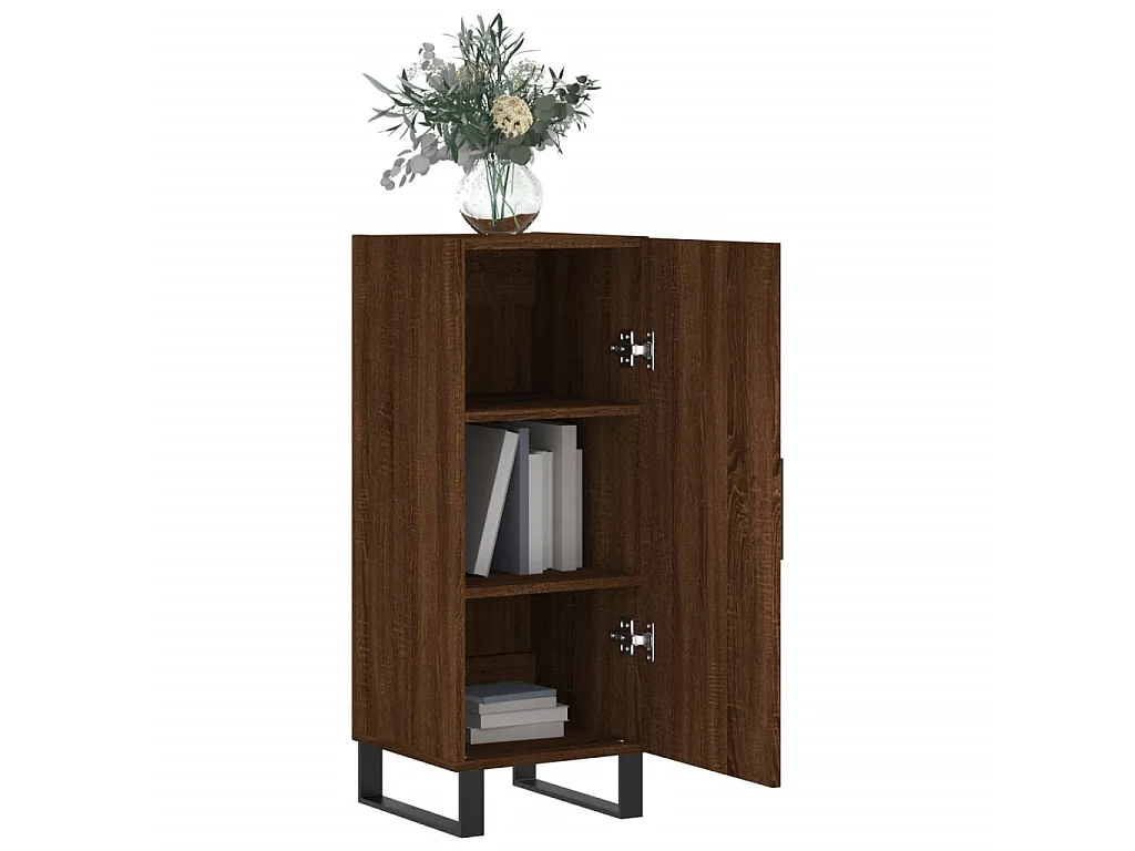 Sideboard Lowboard - Braun Eichen-Optik 34,5x34x90 cm Holzwerkstoff -RM52693