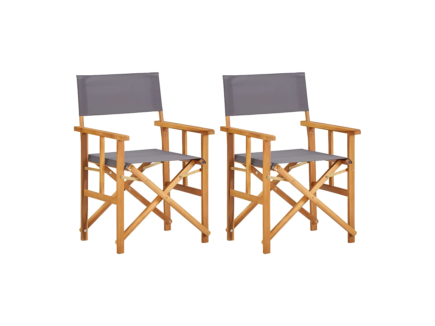 Chaises de metteur en scène 2 pcs Bois massif d'acacia SEF88888