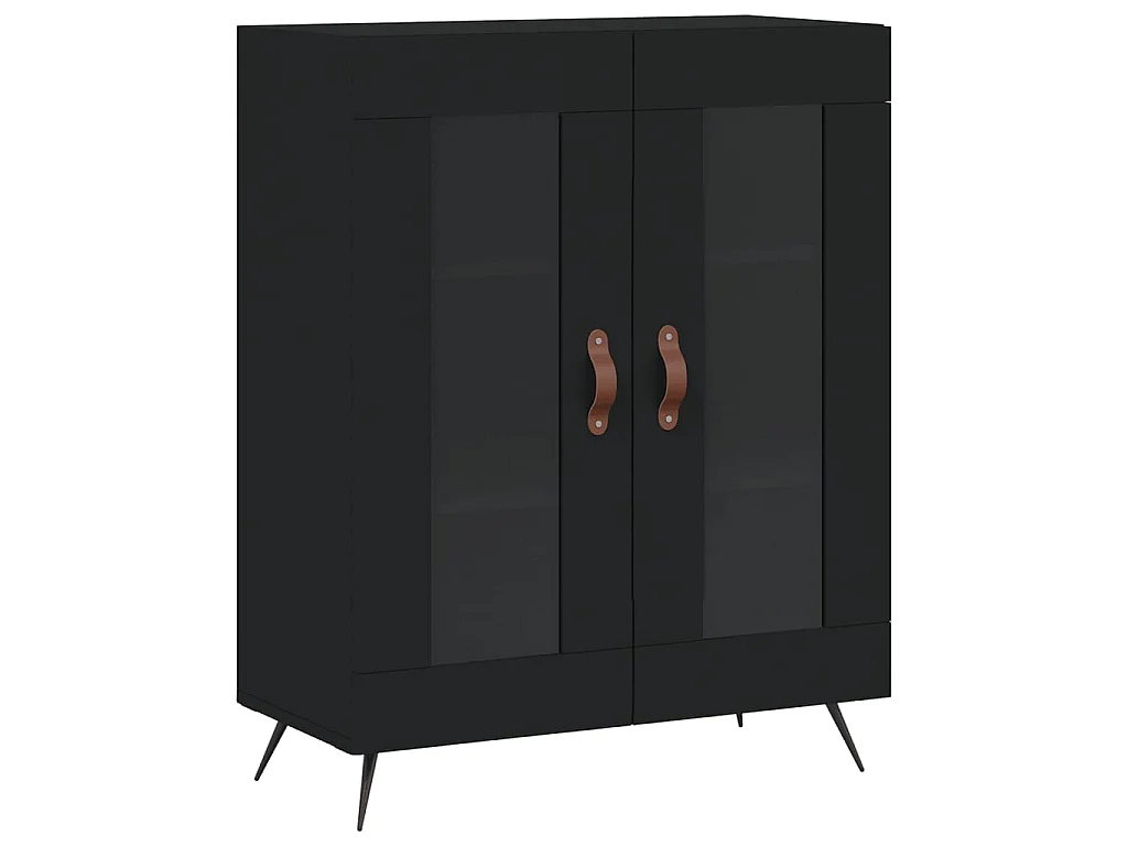 Sideboard Schwarz Anrichte 69,5x34x90 cm Holzwerkstoff -RM84743