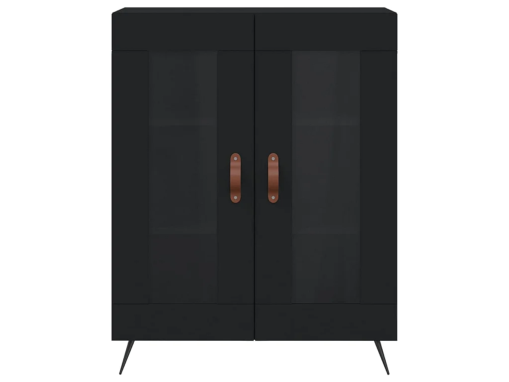 Sideboard Schwarz Anrichte 69,5x34x90 cm Holzwerkstoff -RM84743