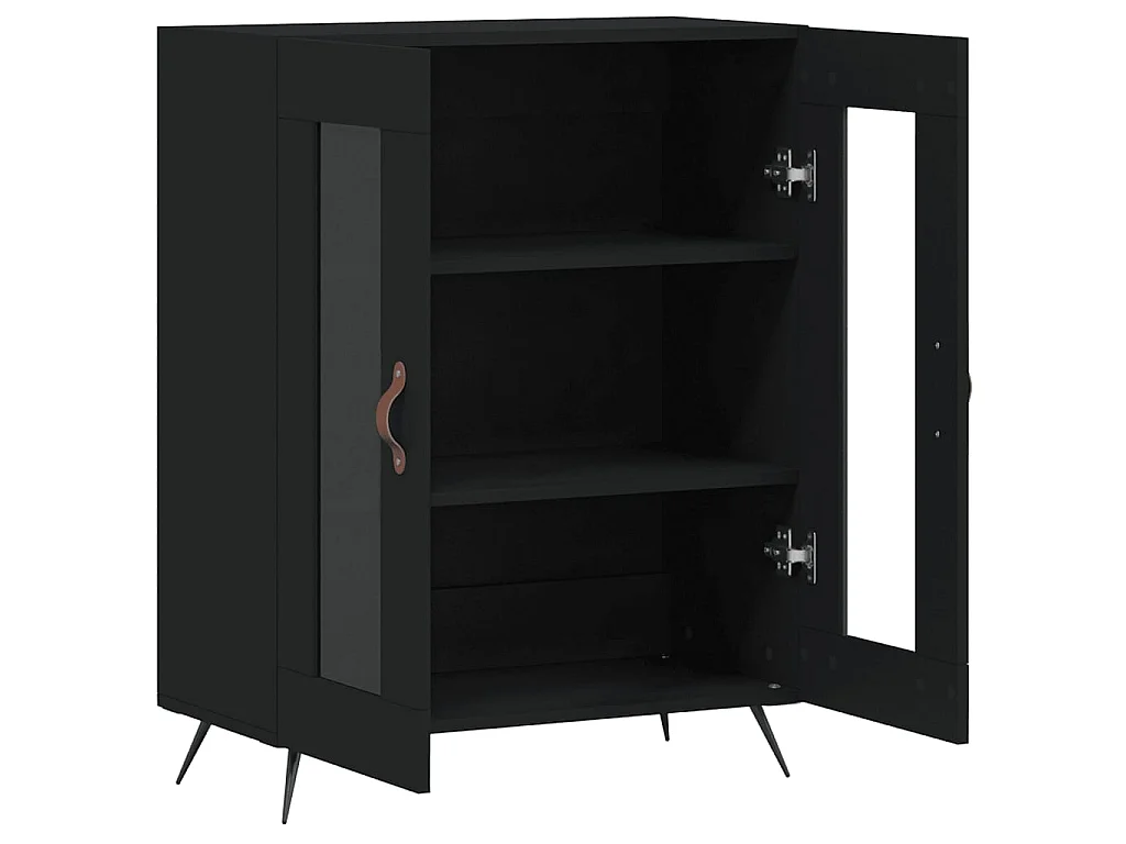 Sideboard Schwarz Anrichte 69,5x34x90 cm Holzwerkstoff -RM84743