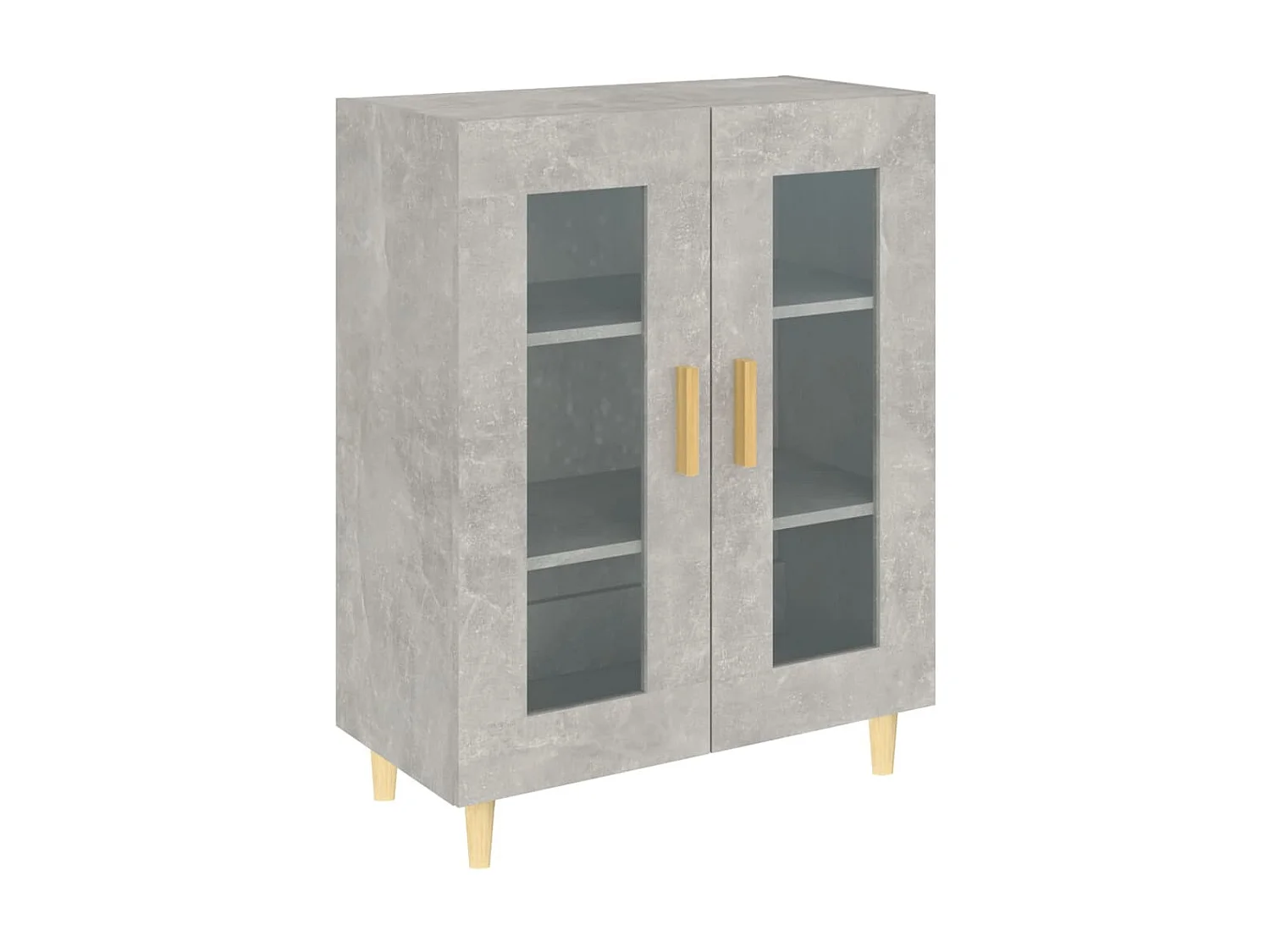 Sideboard Lowboard - Betongrau 69,5x34x90 cm Holzwerkstoff -RM48752