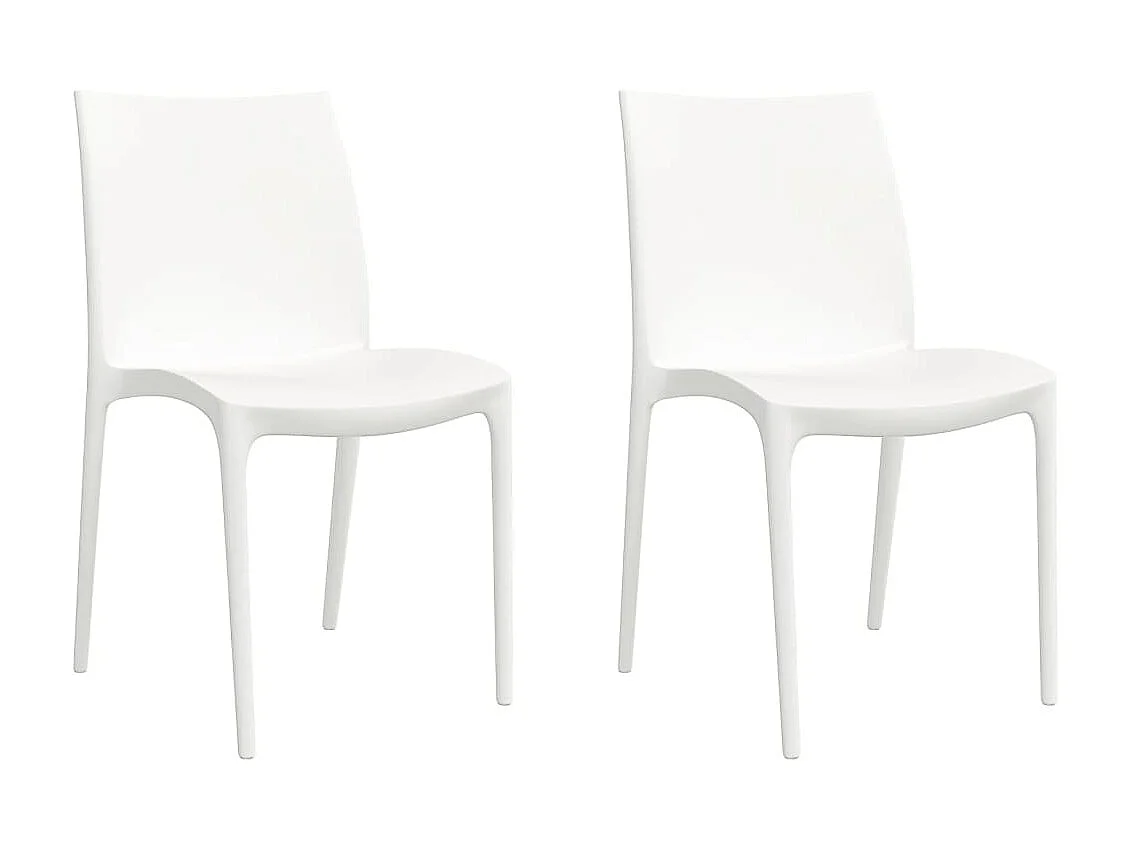 Cadeiras de jardim 2 pcs polipropileno 50x46x80 cm cor creme PT685357