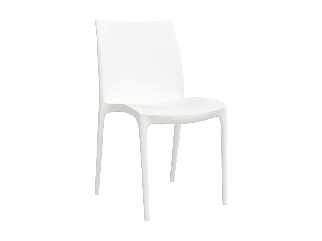 Sillas de jardín 2 uds polipropileno blanco 50x46x80 cm ES12917