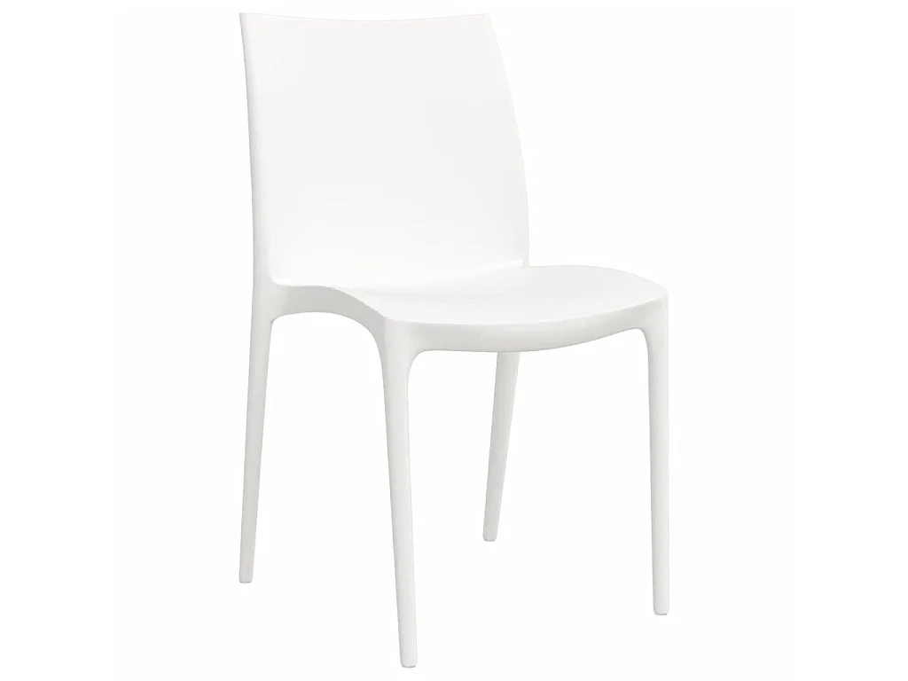 Chaises de jardin lot de 2 blanc 50x46x80 cm polypropylène SEF34529