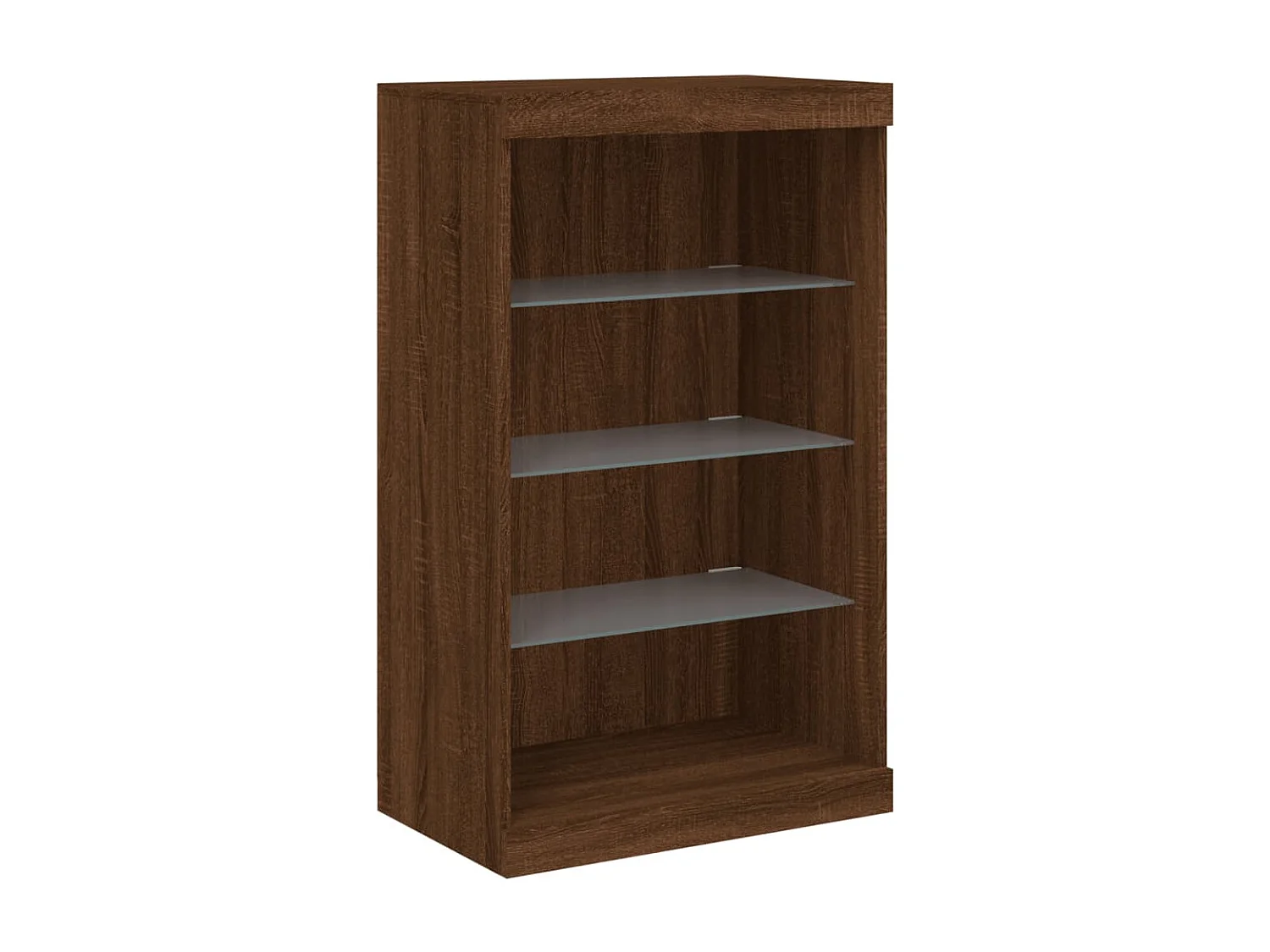 Sideboard Braun Anrichte mit LED-Leuchten Eichen-Optik 60,5x37x100 cm -RM71251